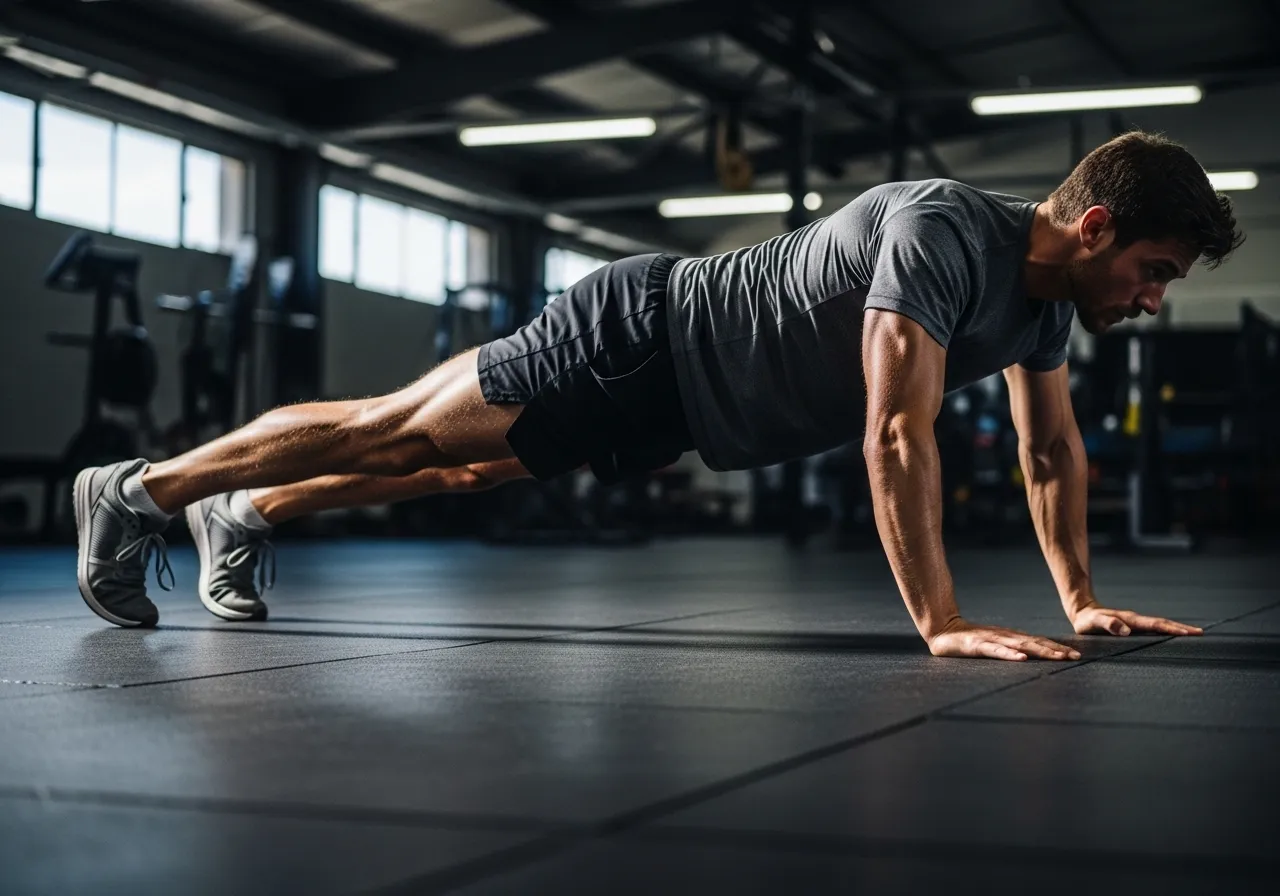 person performing complete HIIT circuit with burpees and sprints