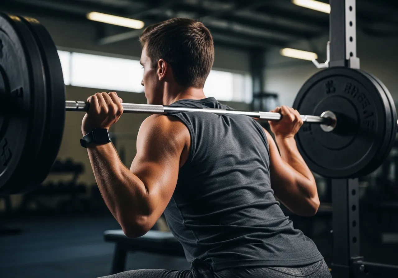 person using proper exercise form and technique to prevent common gym injuries