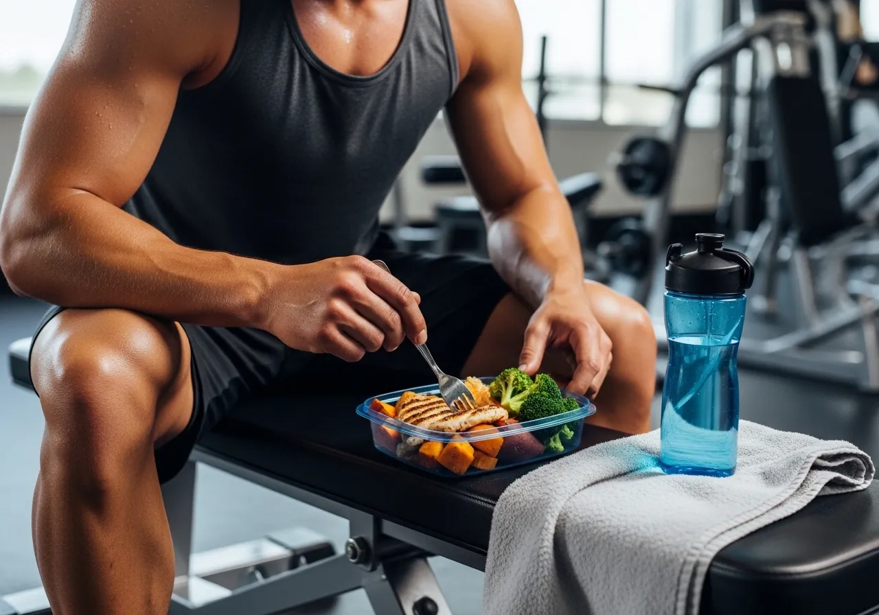  athlete preparing pre and post workout meals for optimal performance