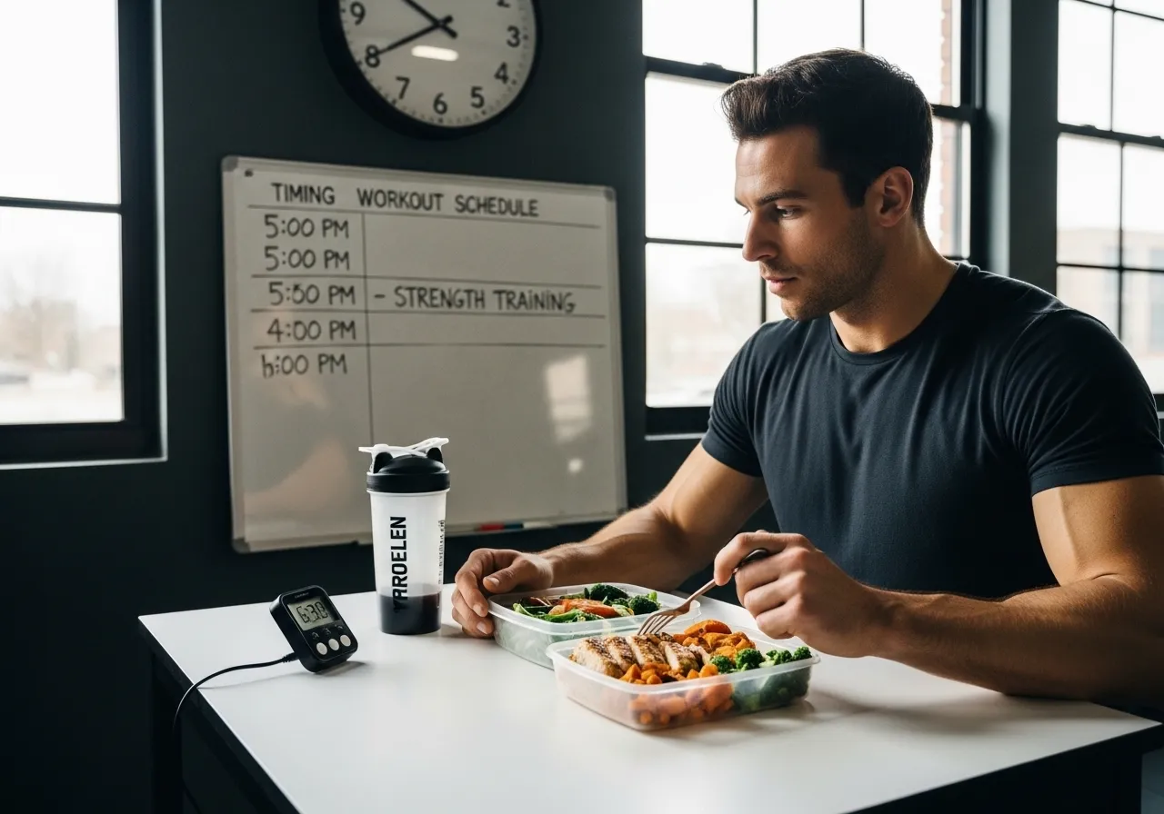  athlete preparing pre and post workout meals for optimal performance