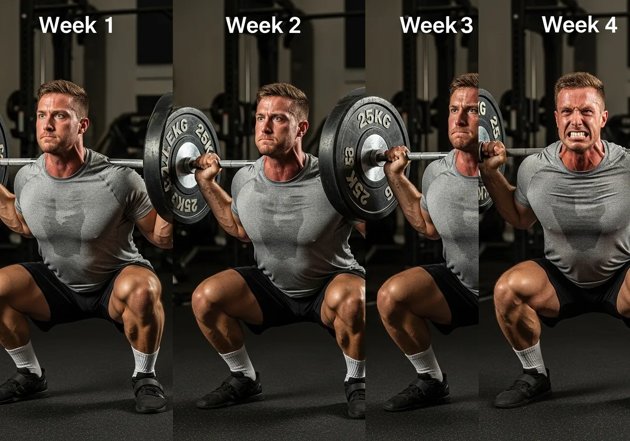  athlete training 5 days per week with structured muscle building program