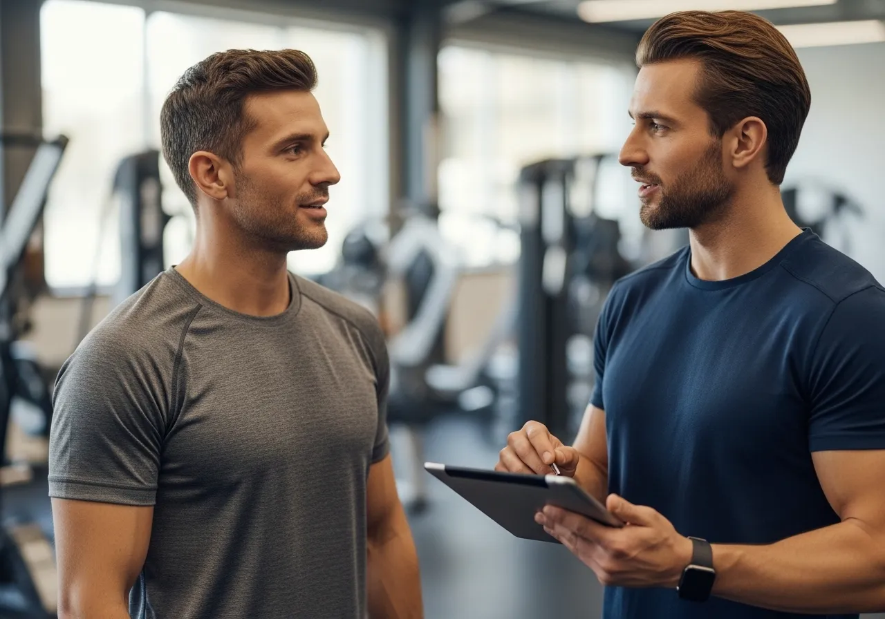  nervous person experiencing gym anxiety before entering gym for first time