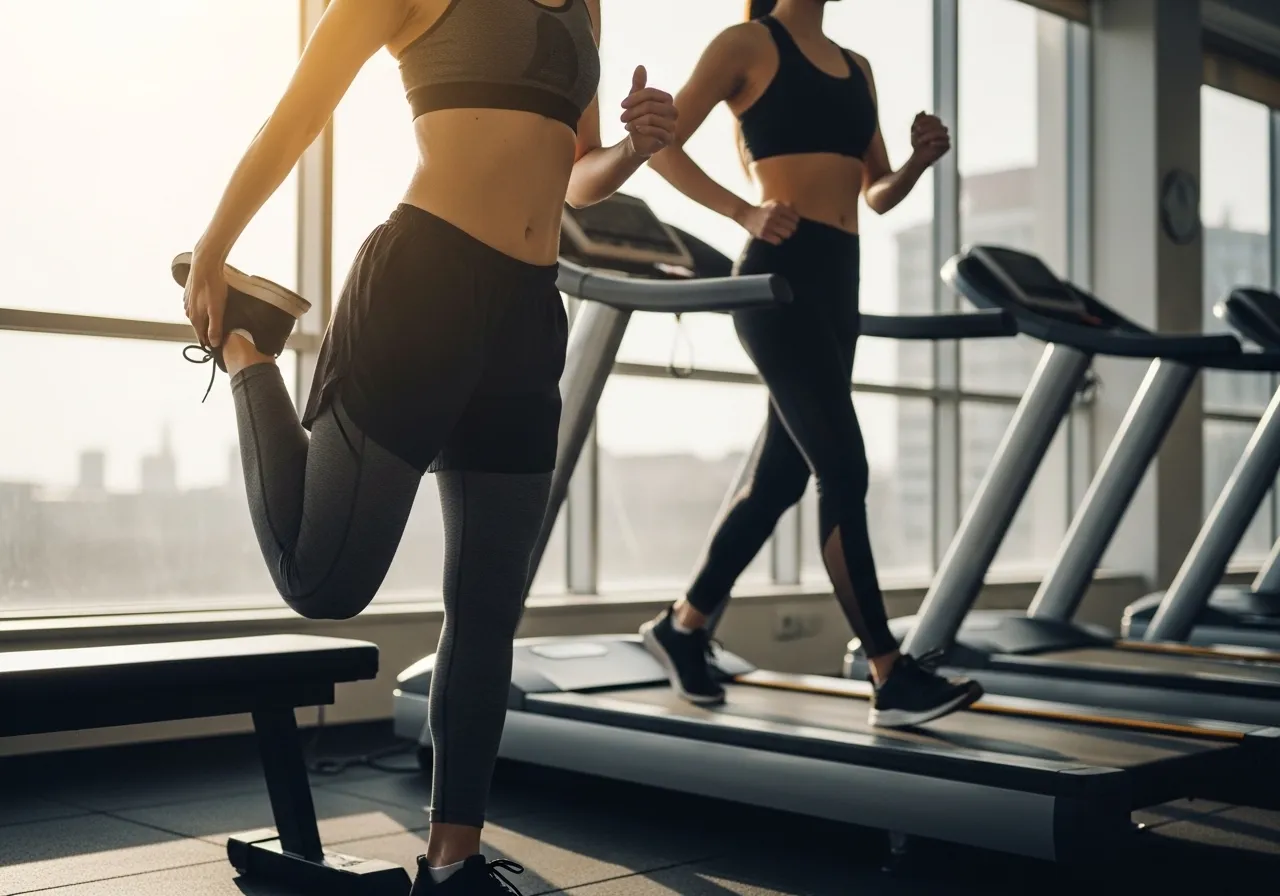 person doing active recovery stretching and light walk on rest day for recovery
