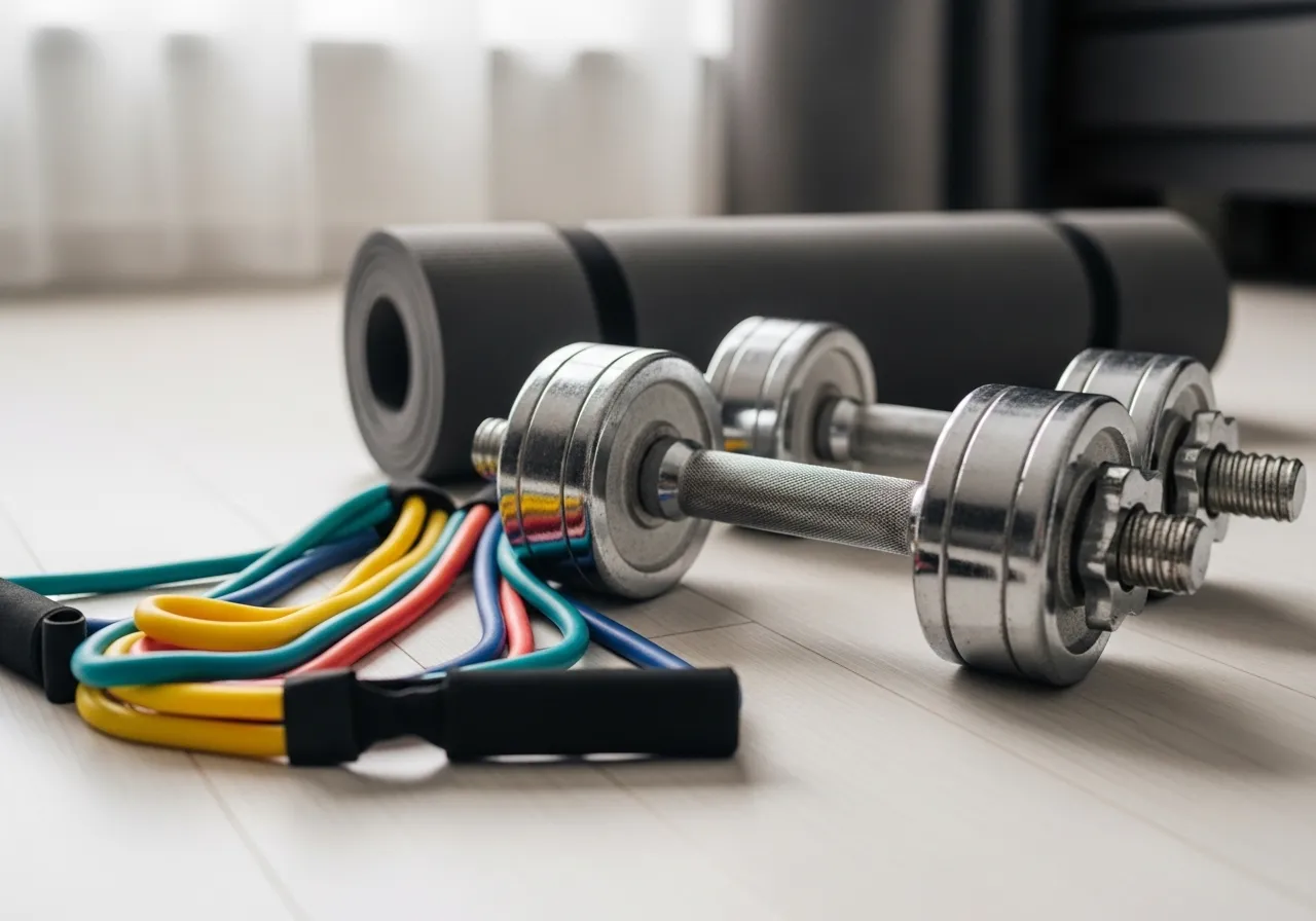  person getting effective workout results from home gym setup