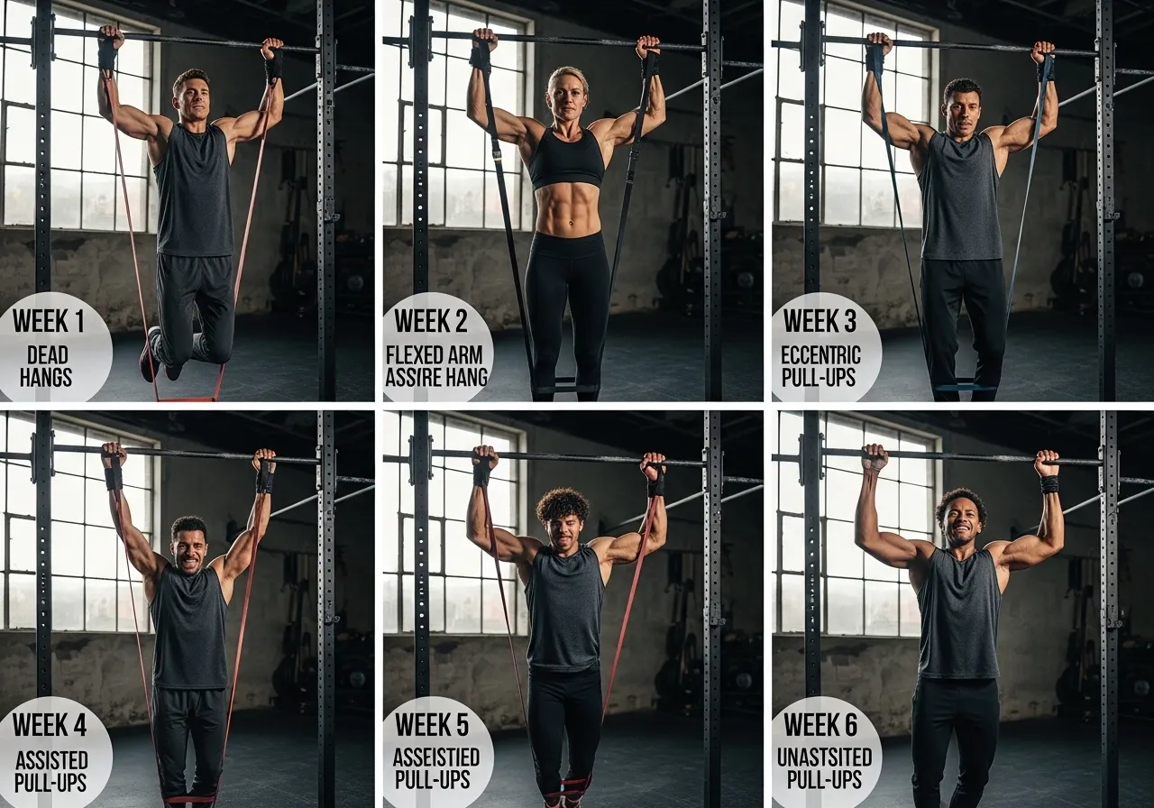 a 6-week pull-up progression plan from zero to strong