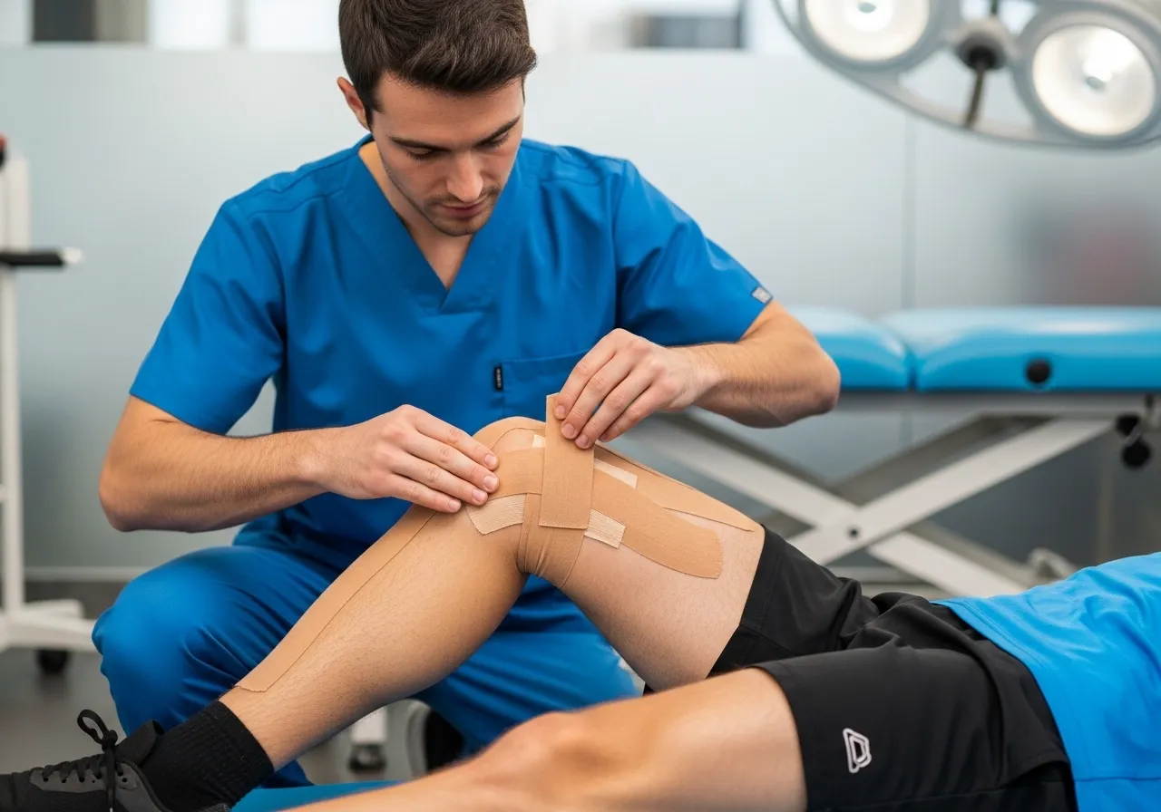 anatomical illustration of knee joint showing patella femoral groove and surrounding muscles for runner's knee understanding, professional medical illustration