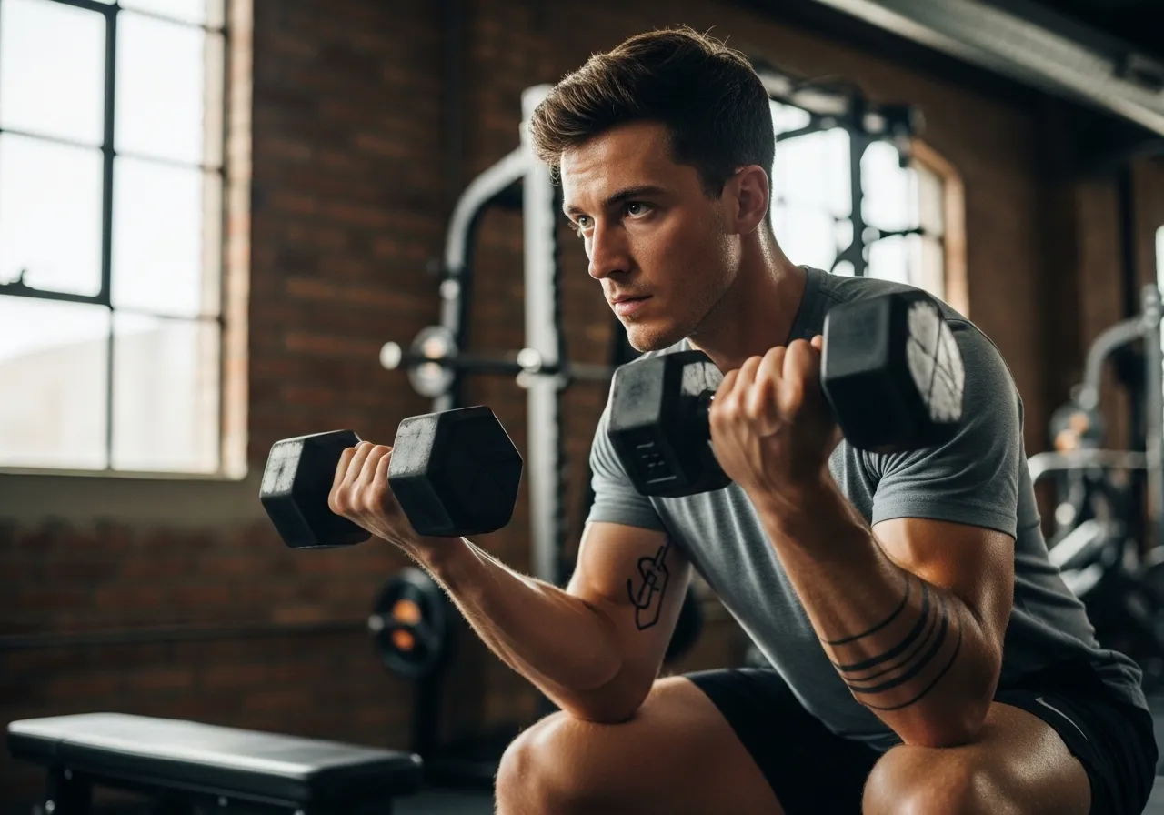  athlete developing growth mindset and fitness identity habits in gym