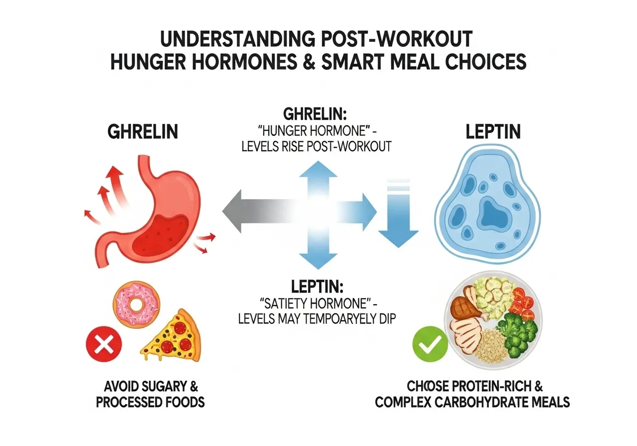 athlete eating appropriate post-workout meal with controlled portions showing mindful recovery nutrition, professional lifestyle photography