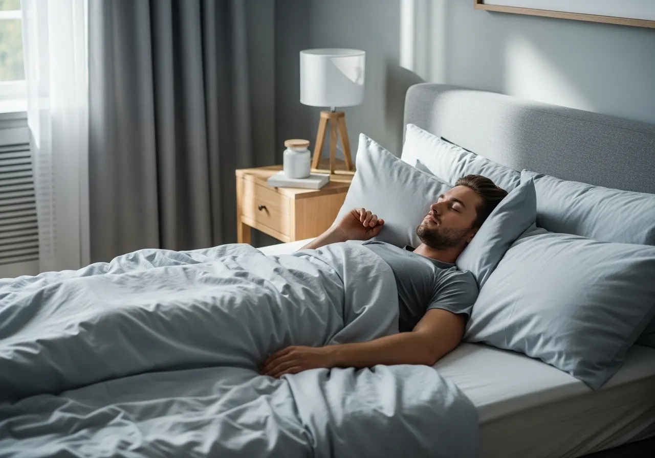 athlete sleeping well for muscle recovery showing importance of sleep in soreness recovery