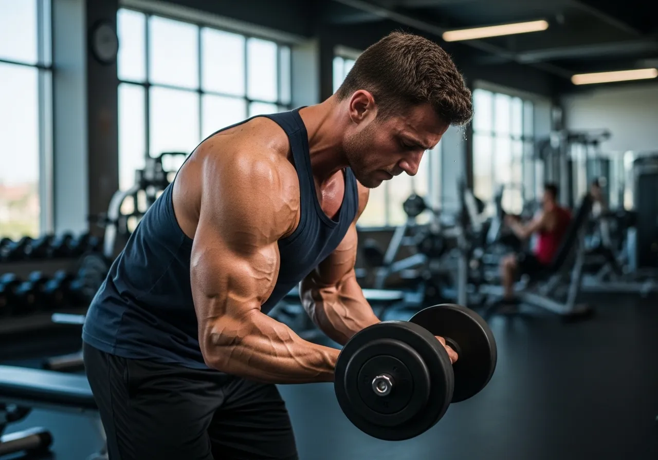  athlete training 5 days per week with structured muscle building program