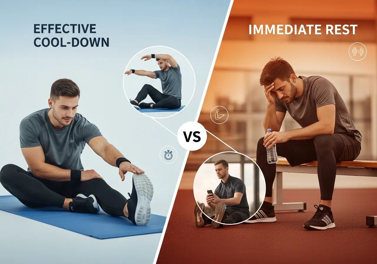 before and after comparison of recovery quality with and without cool-down