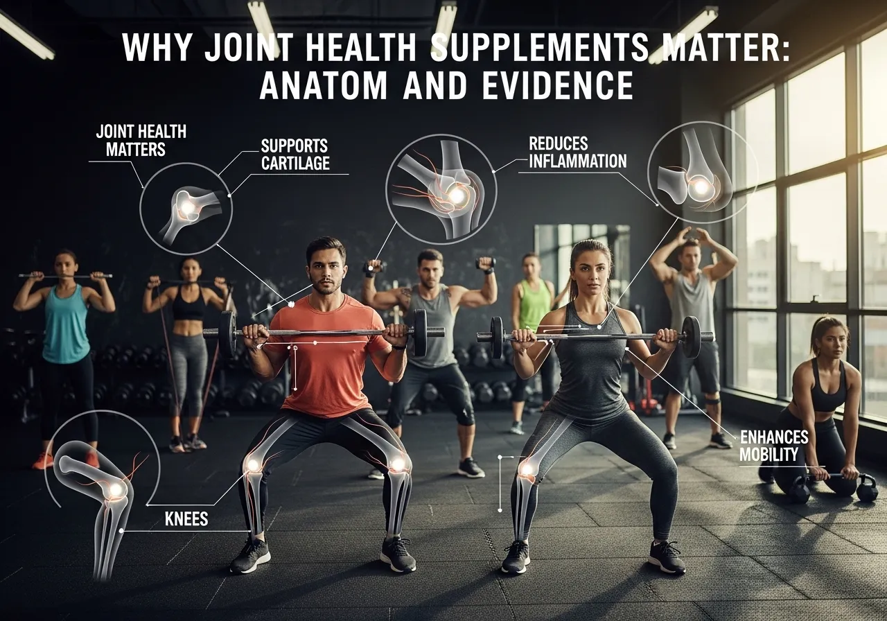 best supplements for joint health and recovery complete evidence based guide, professional fitness photography, natural gym lighting, high-detail, sharp focus, photorealistic, authentic and motivating atmosphere