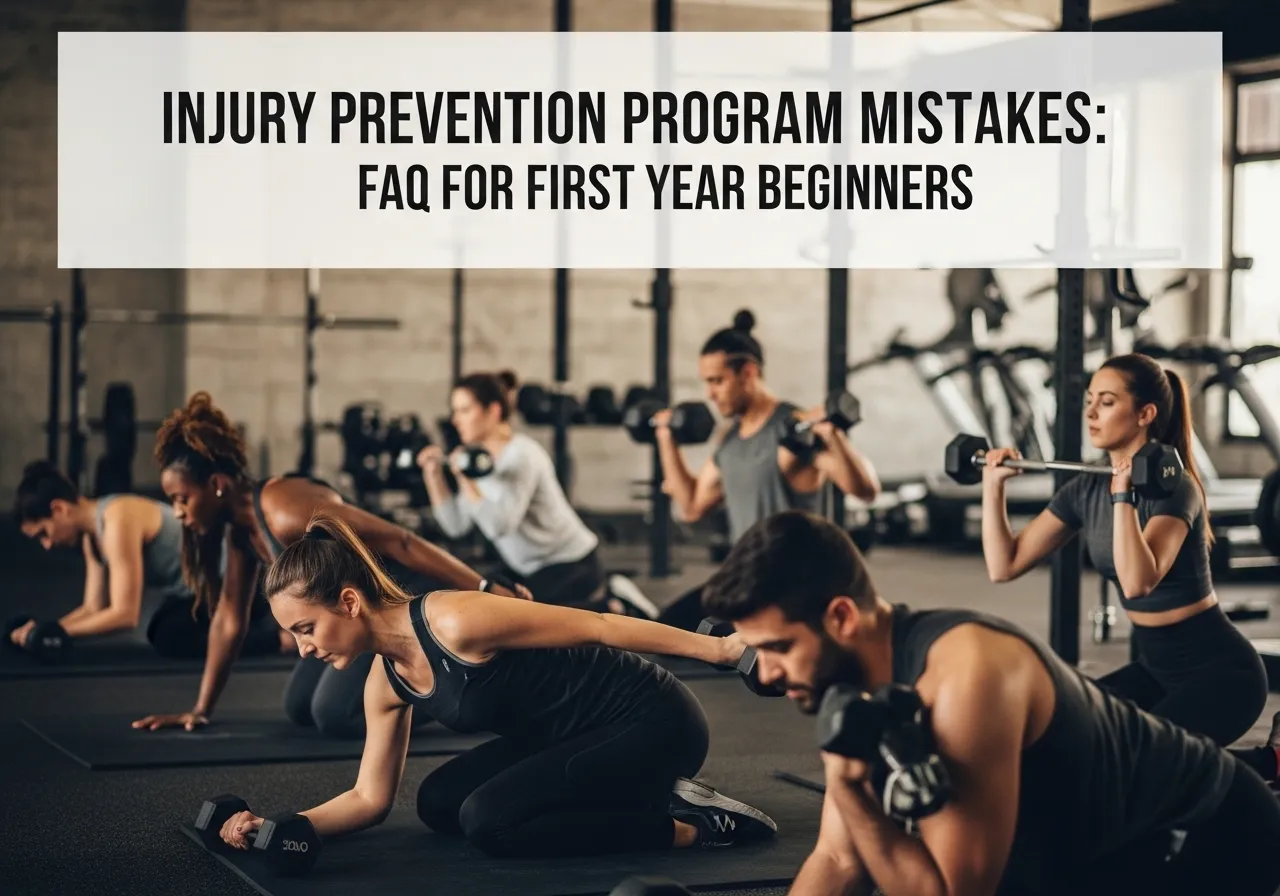 building your complete injury prevention system from day one, professional fitness photography, natural gym lighting, high-detail, sharp focus, photorealistic, authentic and motivating atmosphere