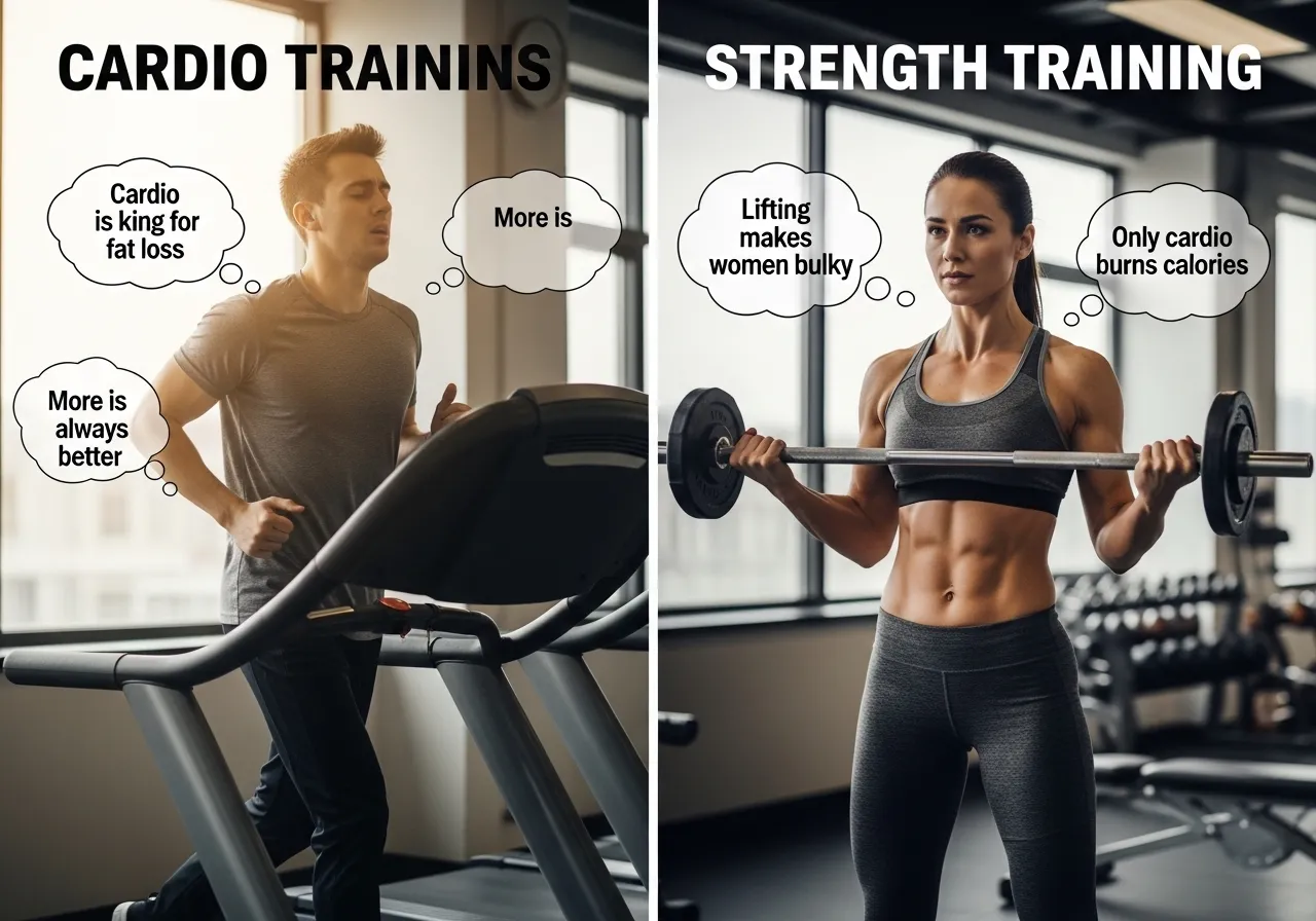 common misconceptions about cardio and strength training for weight loss