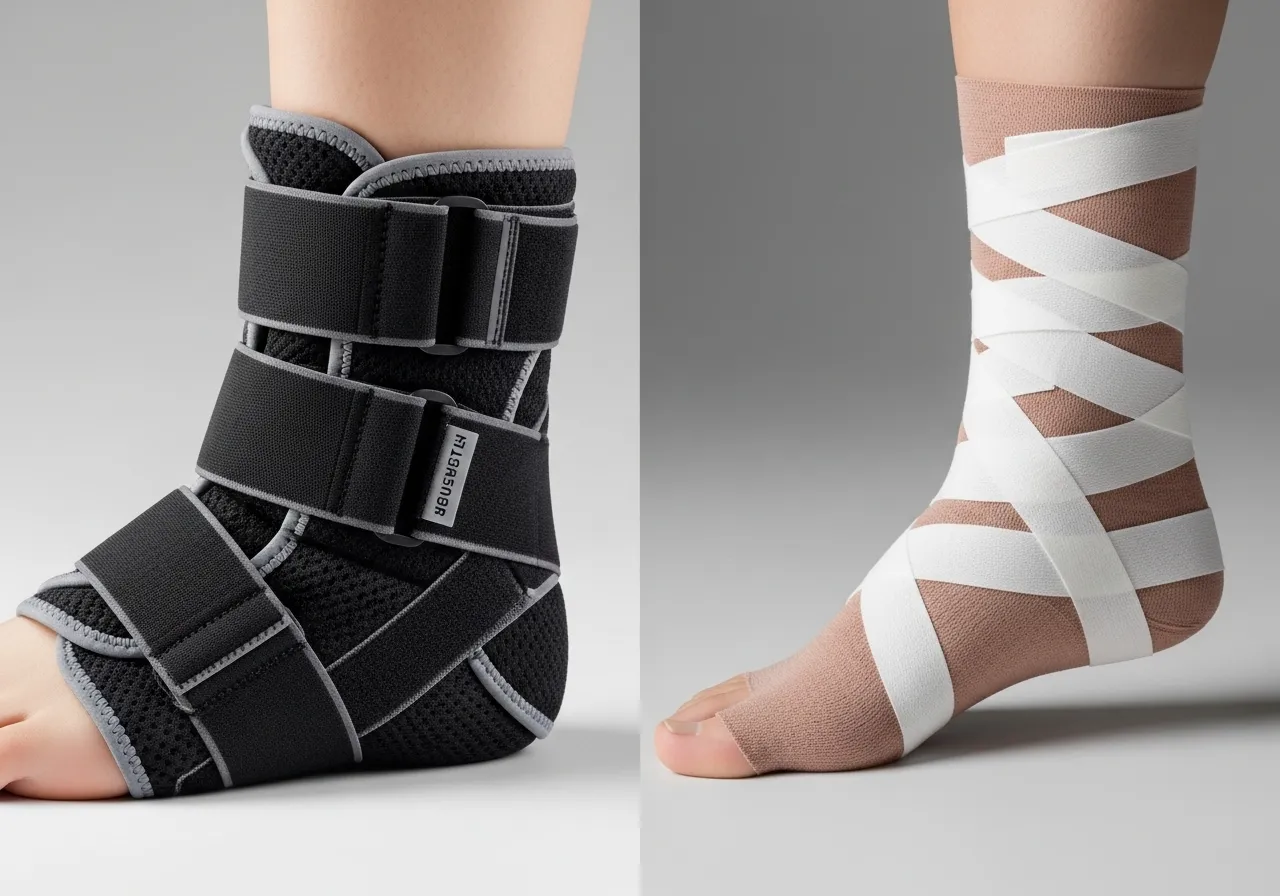 comparison of ankle brace versus athletic tape for ankle support
