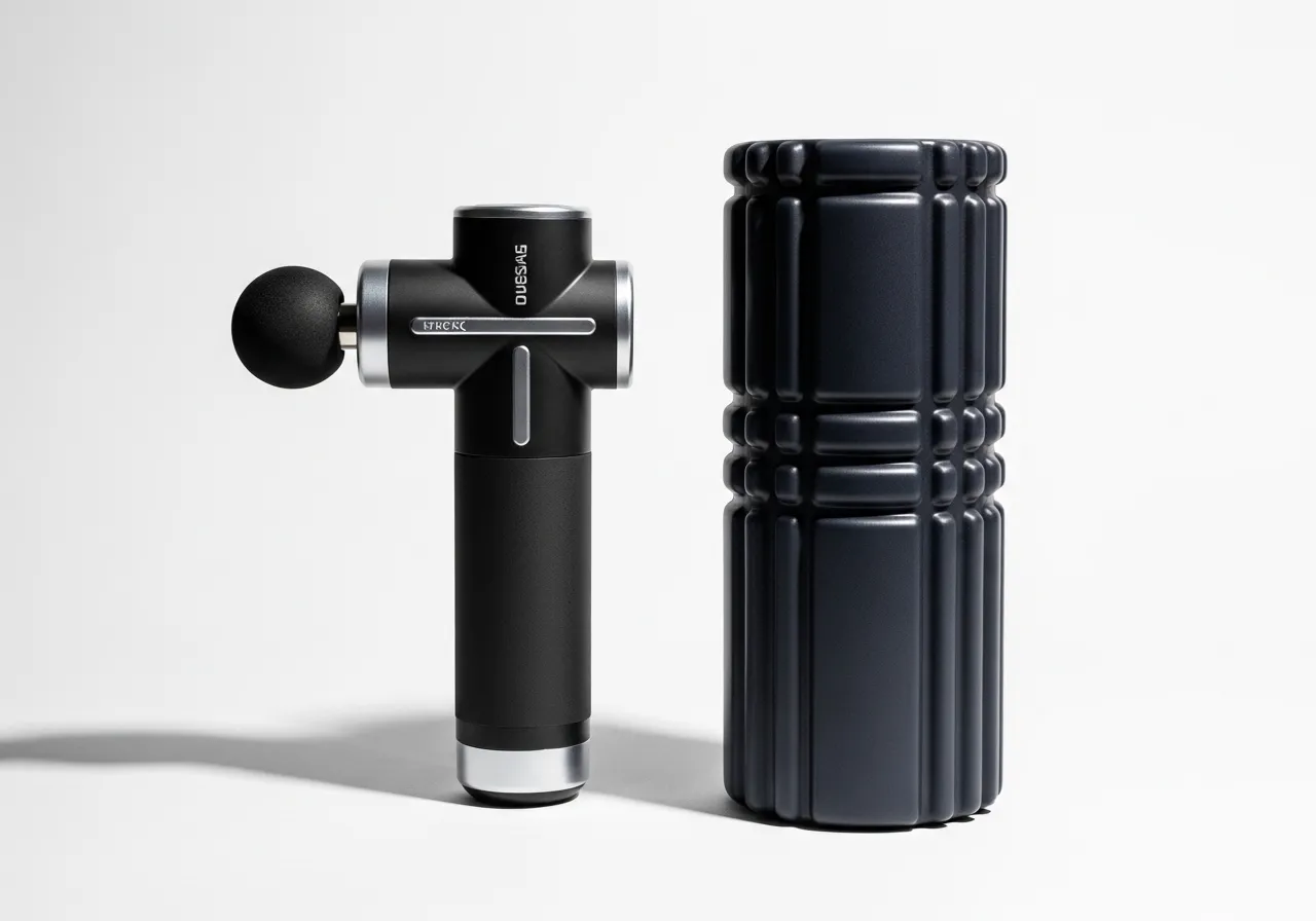 comparison of massage gun versus foam roller recovery tools