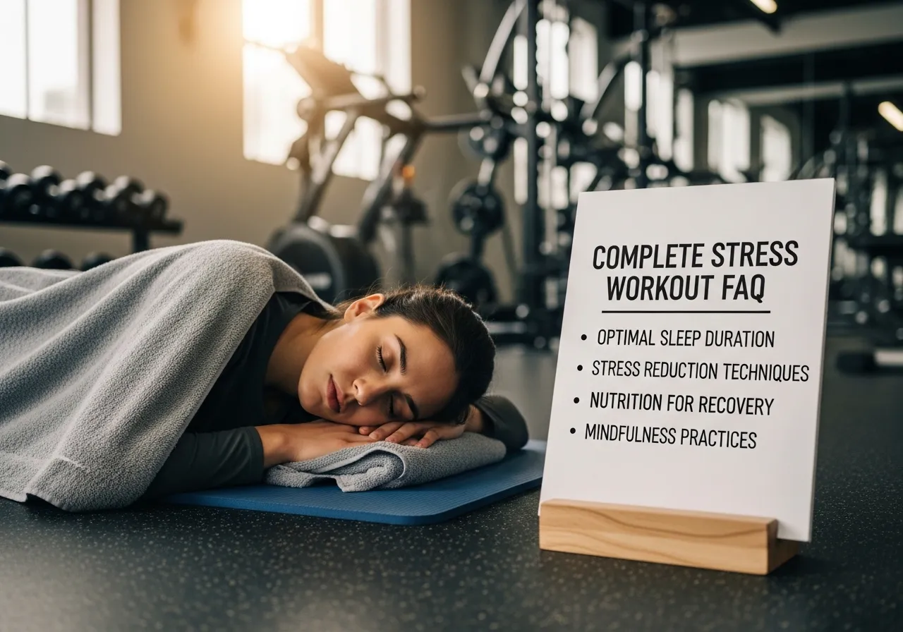 designing stress relief workout routine scheduling and motivation, professional fitness photography, natural gym lighting, high-detail, sharp focus, photorealistic, authentic and motivating atmosphere