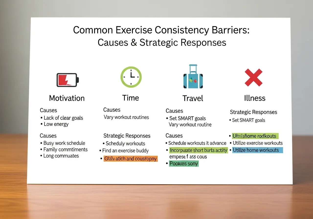 exercise consistency barriers motivation time travel all-or-nothing thinking