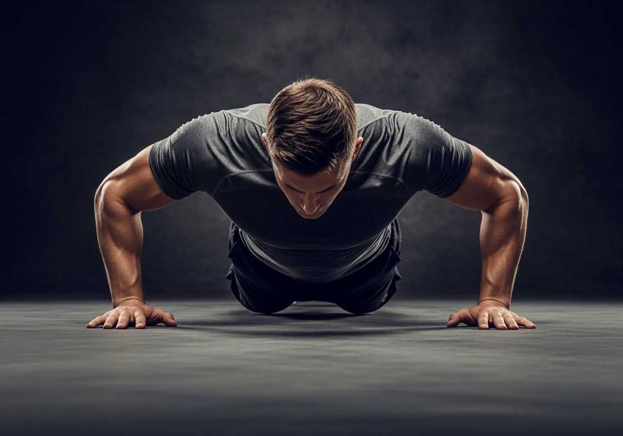 fit athlete performing strict pull-up on outdoor bar with perfect form — full extension to chin over bar — professional sports photography natural setting