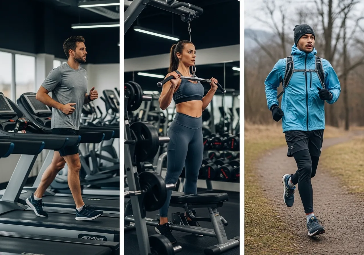 gym clothing fabrics moisture wicking synthetics vs cotton compression, professional fitness photography, natural gym lighting, high-detail, sharp focus, photorealistic, authentic and motivating atmosphere