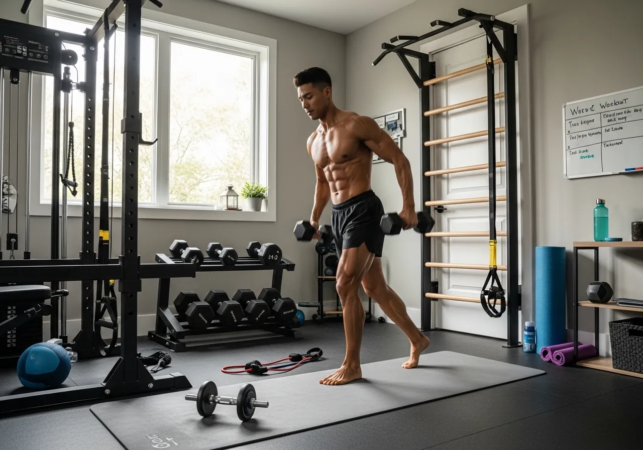  home environment designed to cue and support daily workout habit