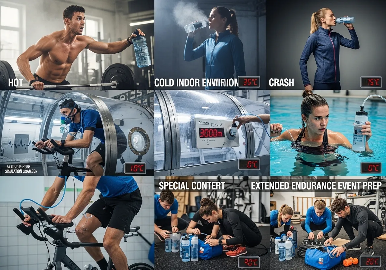 hydration protocol prevents dehydration injury pre intra post training, professional fitness photography, natural gym lighting, high-detail, sharp focus, photorealistic, authentic and motivating atmosphere