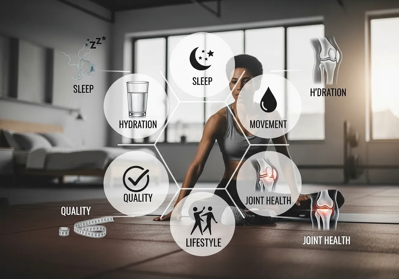 joint supplement stack evidence ranked practical guide timing faq, professional fitness photography, natural gym lighting, high-detail, sharp focus, photorealistic, authentic and motivating atmosphere