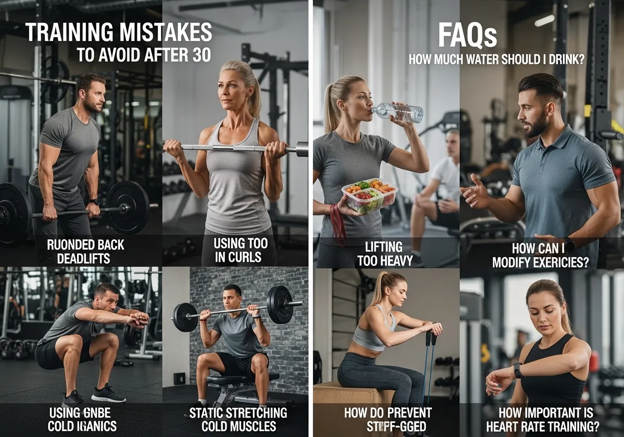 lifestyle habits that protect long-term fitness after 30, professional fitness photography, natural gym lighting, high-detail, sharp focus, photorealistic, authentic and motivating atmosphere