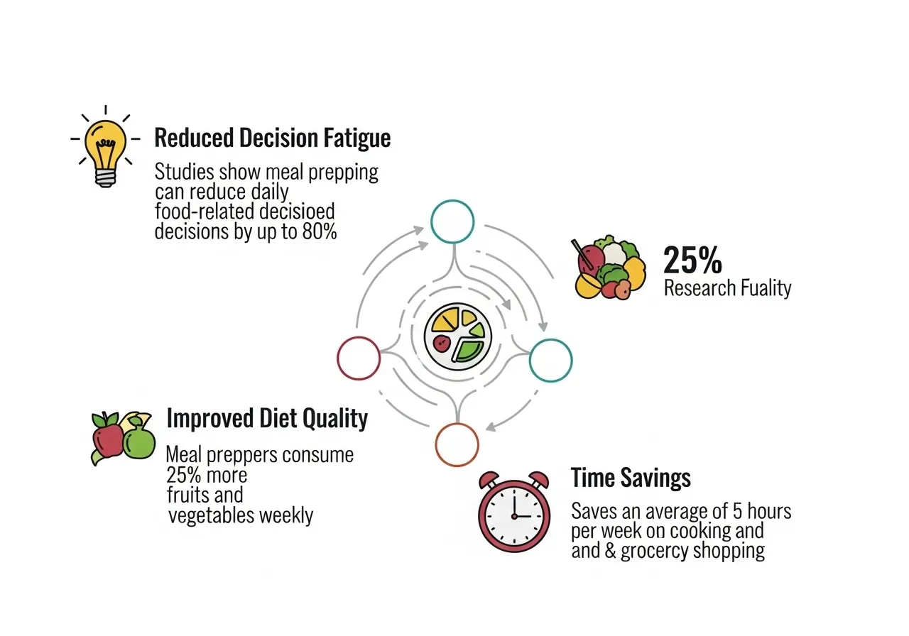 meal prep benefits decision fatigue diet quality home cooking research