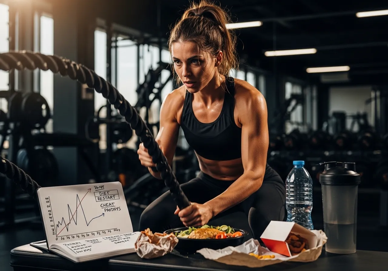 mistake #4: neglecting micronutrients and hydration, professional fitness photography, natural gym lighting, high-detail, sharp focus, photorealistic, authentic and motivating atmosphere