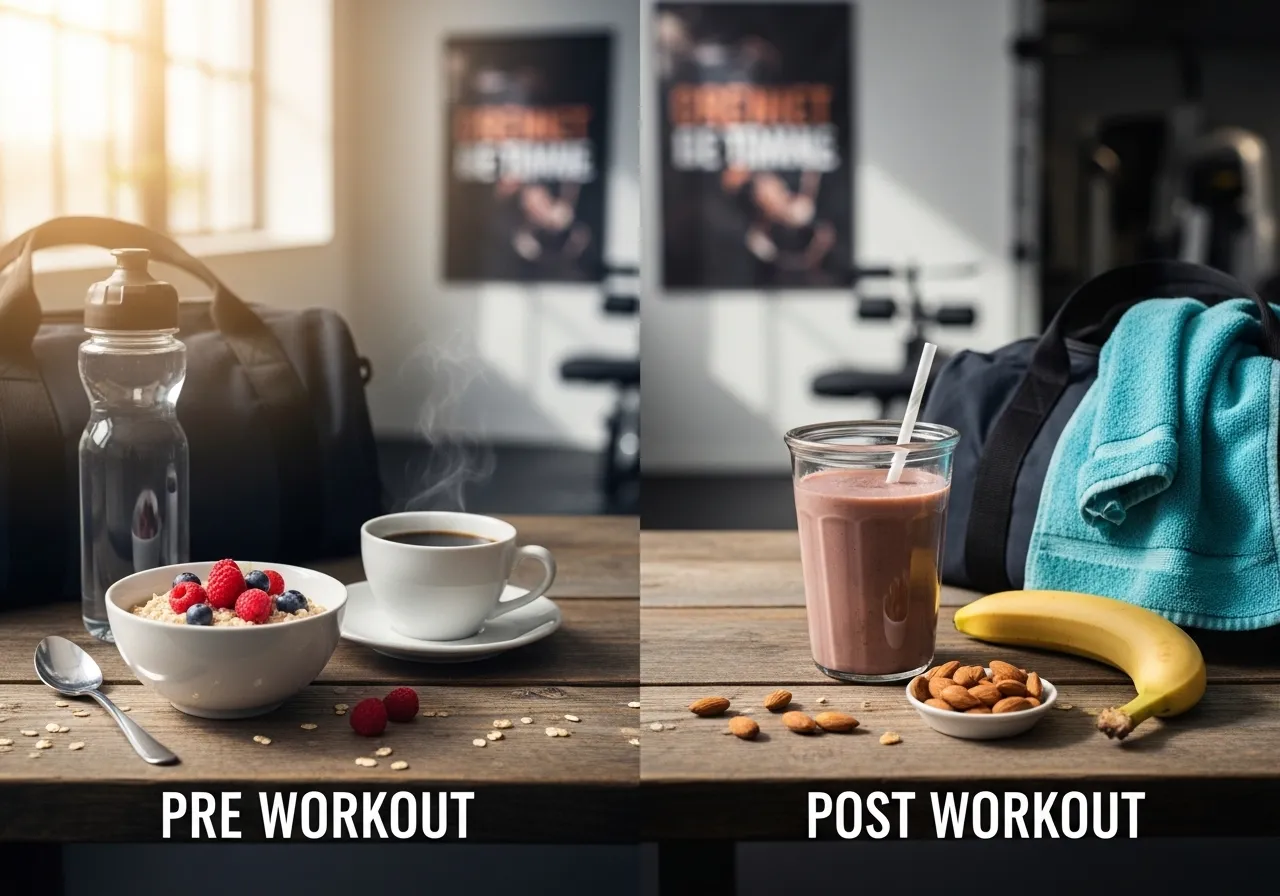 nutrition around a 15-minute morning workout