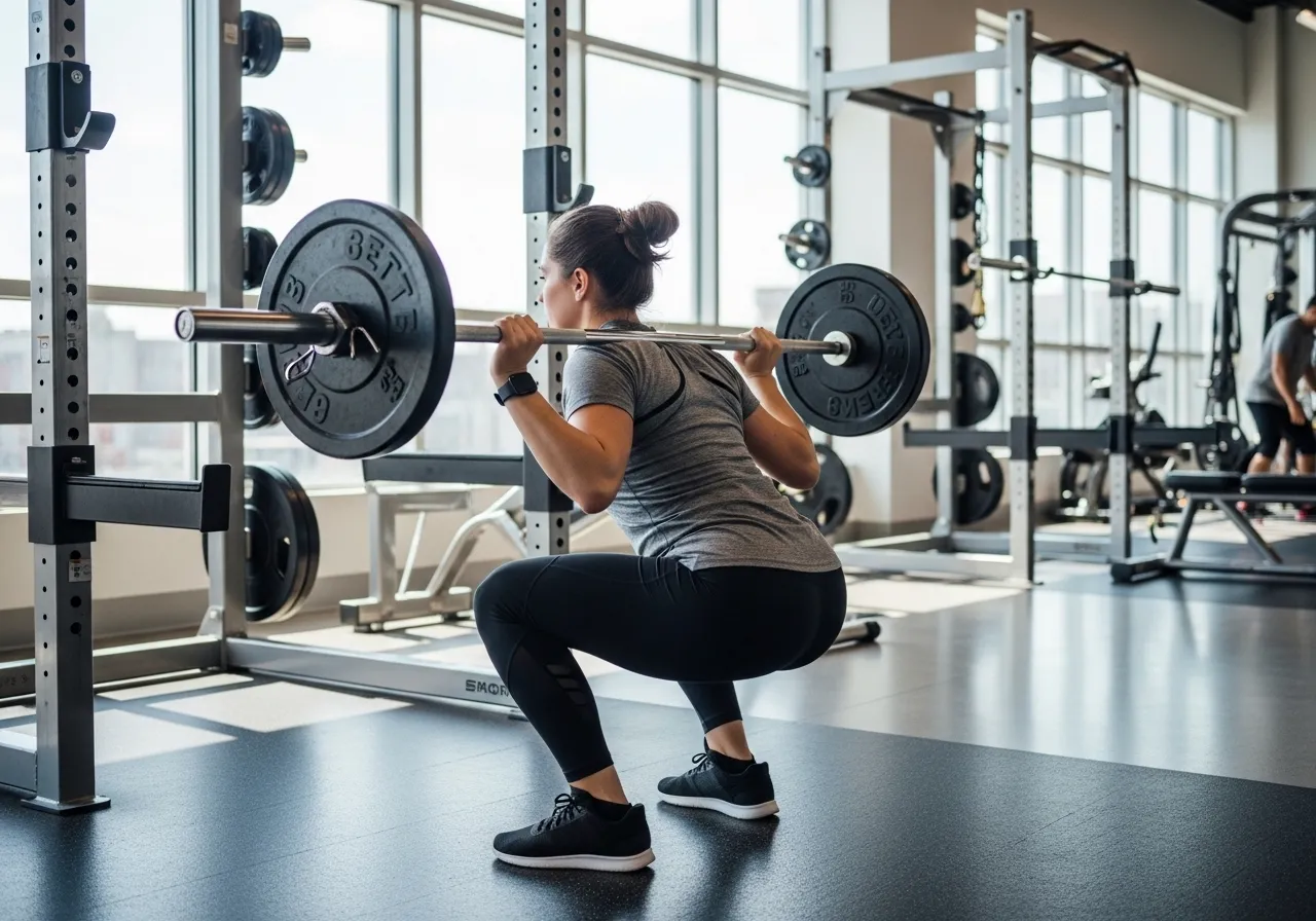 person performing full body compound exercises showing all muscle groups trained