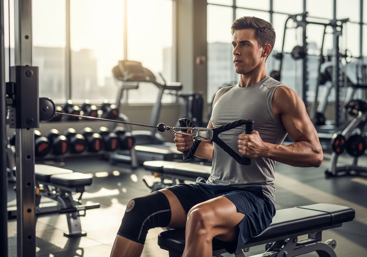 phase 3 exercises weeks 3 to 6 returning to athletic running function, professional fitness photography, natural gym lighting, high-detail, sharp focus, photorealistic, authentic and motivating atmosphere