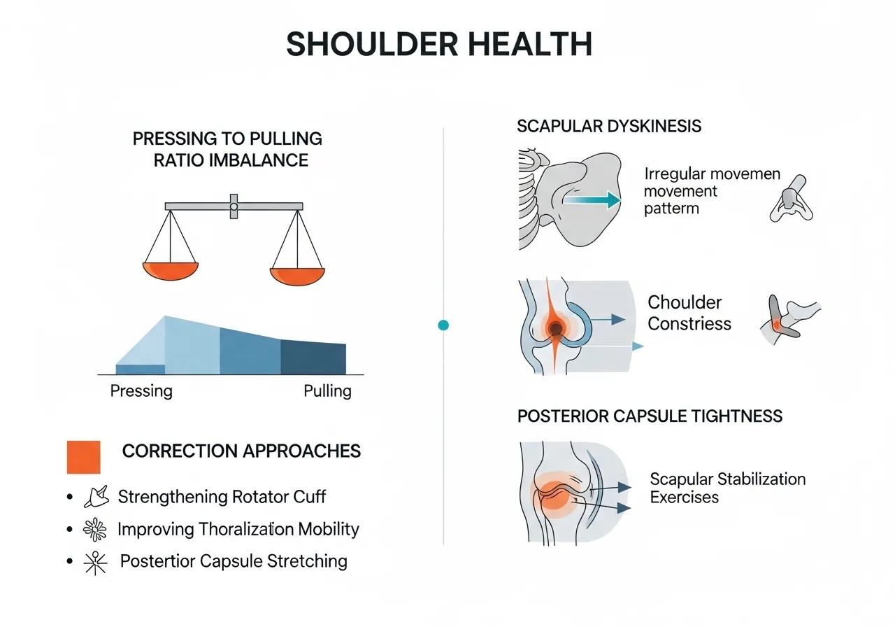 pressing pulling imbalance scapular control posterior capsule shoulder contributors