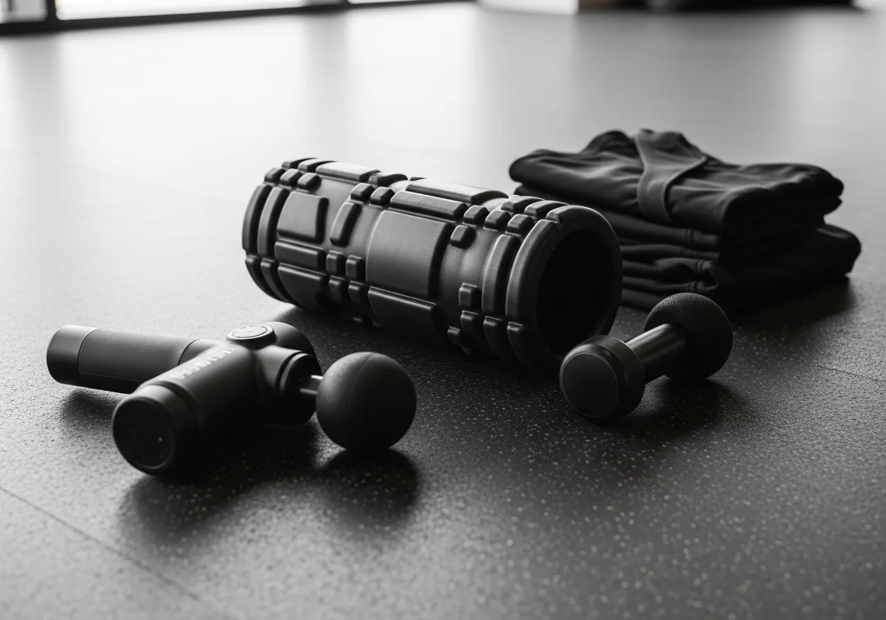 quality recovery tools including foam roller massage gun and compression garments