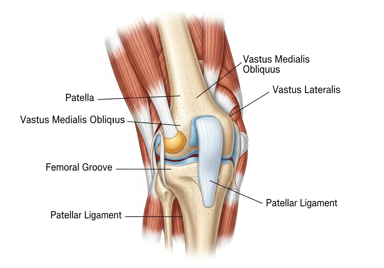 runner stopping to hold anterior knee in pain showing patellofemoral pain syndrome symptom during run, professional sports photography