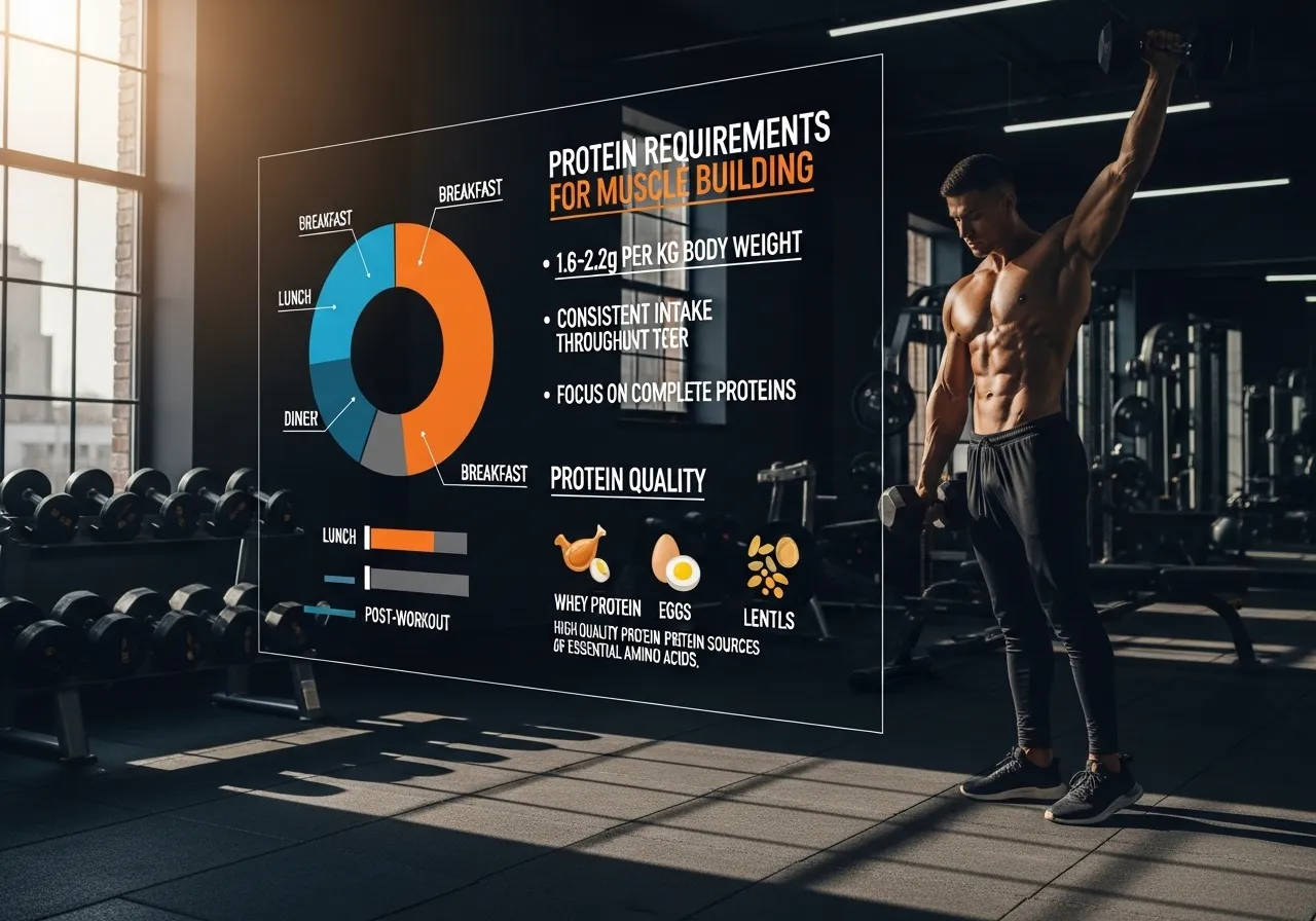 sleep quality duration and architecture for maximum muscle growth, professional fitness photography, natural gym lighting, high-detail, sharp focus, photorealistic, authentic and motivating atmosphere