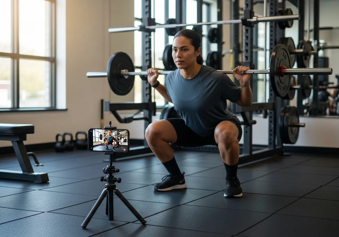 squat FAQ knees past toes depth safe form self assessment filming