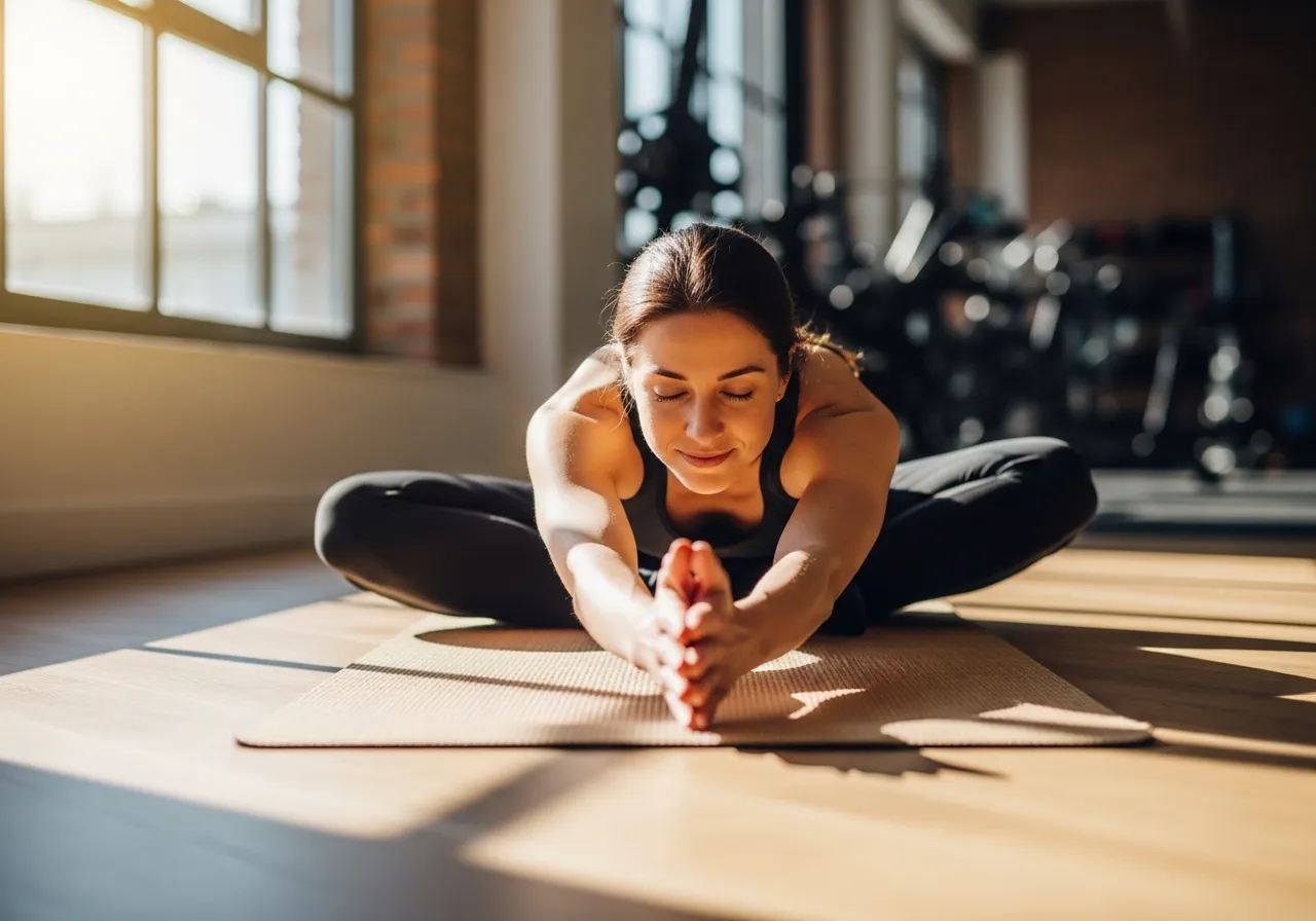 strength training for stress relief heavy lifting and mental health, professional fitness photography, natural gym lighting, high-detail, sharp focus, photorealistic, authentic and motivating atmosphere