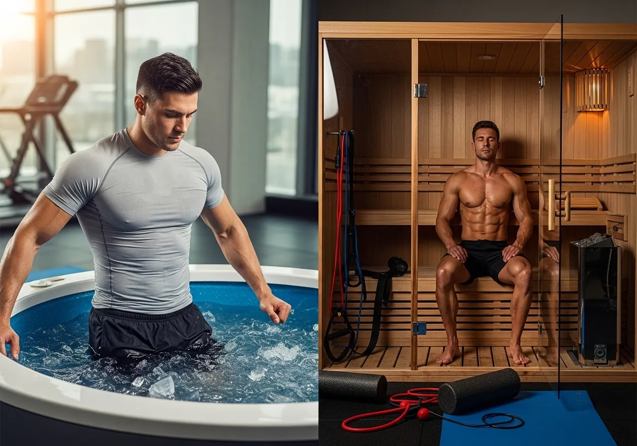 stress management the overlooked anti-inflammatory lever for recovery, professional fitness photography, natural gym lighting, high-detail, sharp focus, photorealistic, authentic and motivating atmosphere