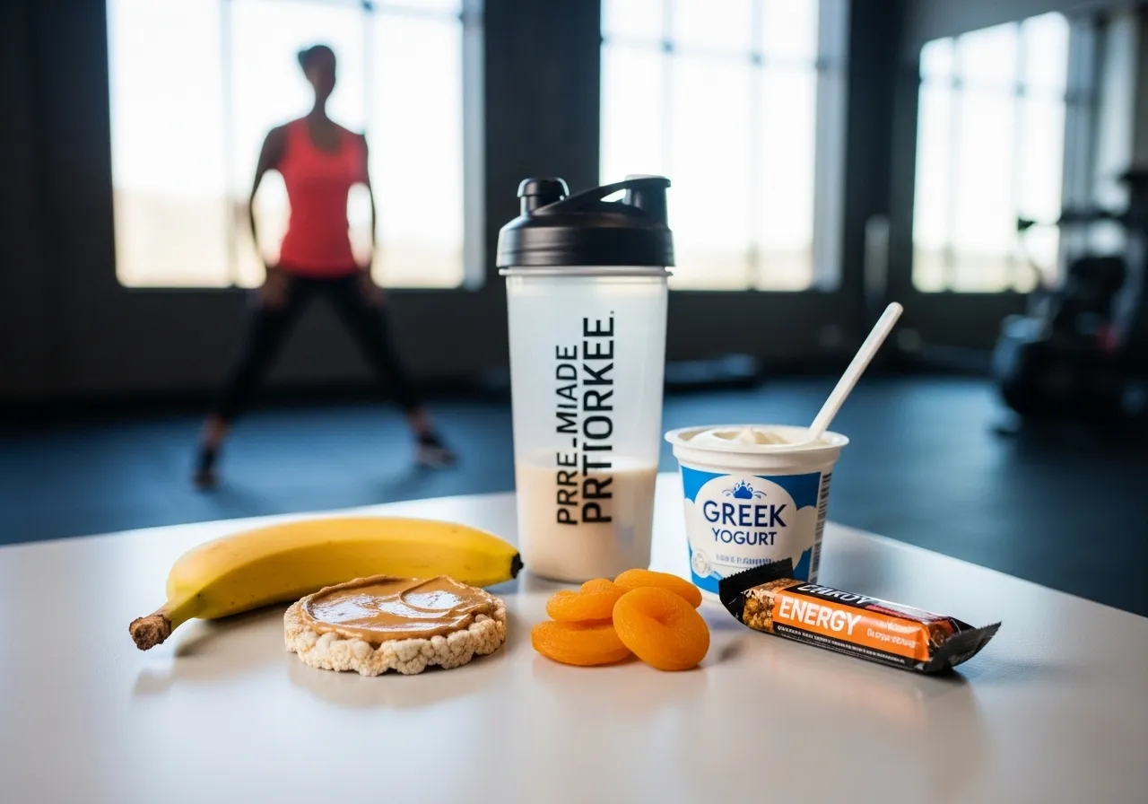the 2–3 hour pre-workout window: the gold standard meal, professional fitness photography, natural gym lighting, high-detail, sharp focus, photorealistic, authentic and motivating atmosphere