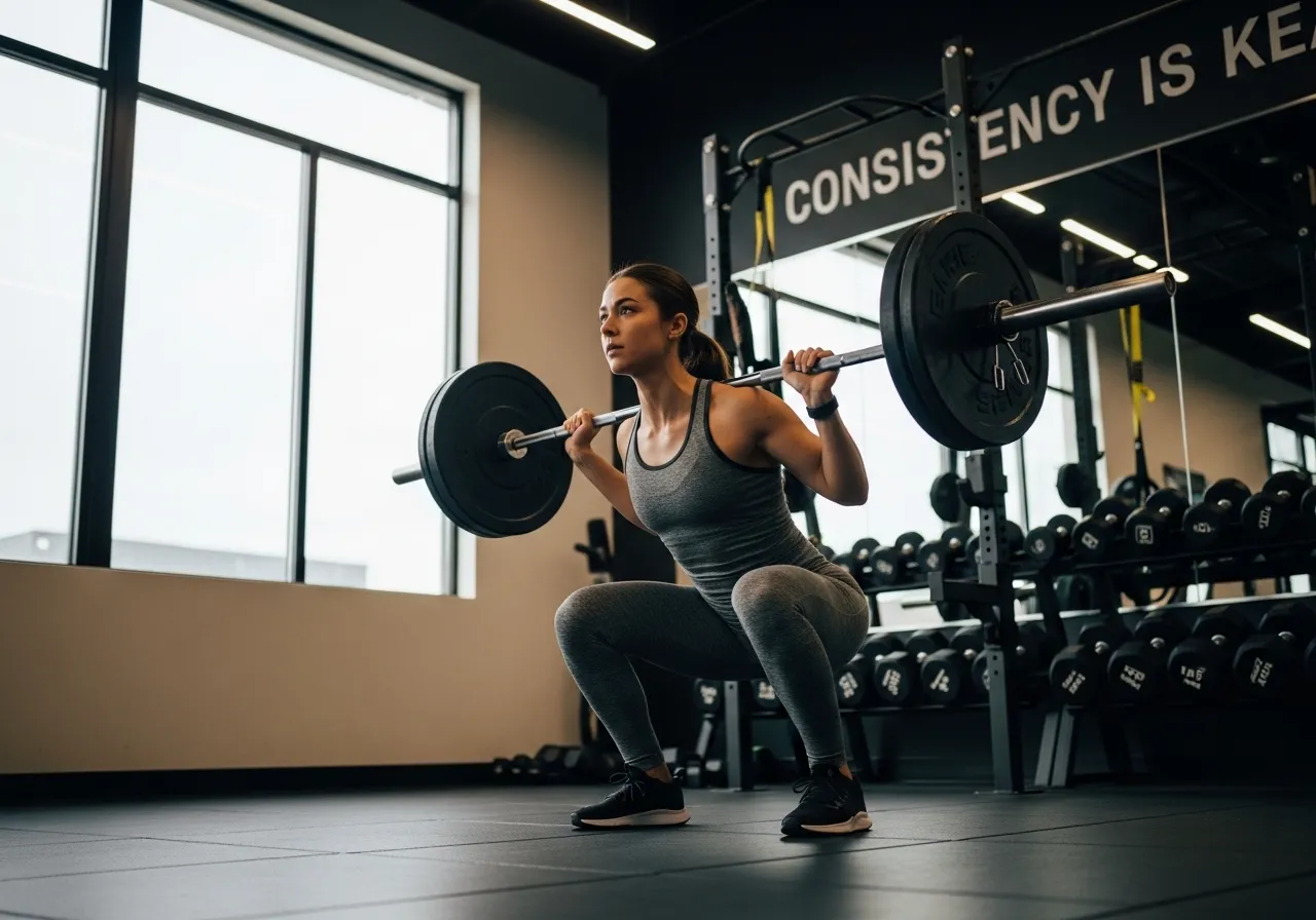 the real reason most people can't make exercise a priority, professional fitness photography, natural gym lighting, high-detail, sharp focus, photorealistic, authentic and motivating atmosphere