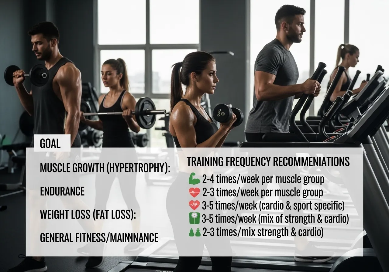 training frequency recommendations by goal
