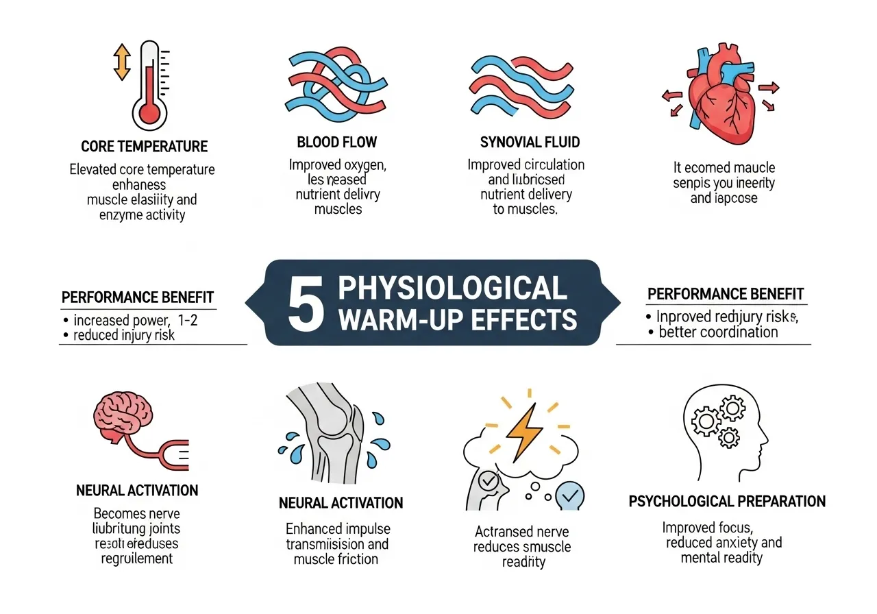 warm up physiology temperature blood flow synovial fluid neural activation