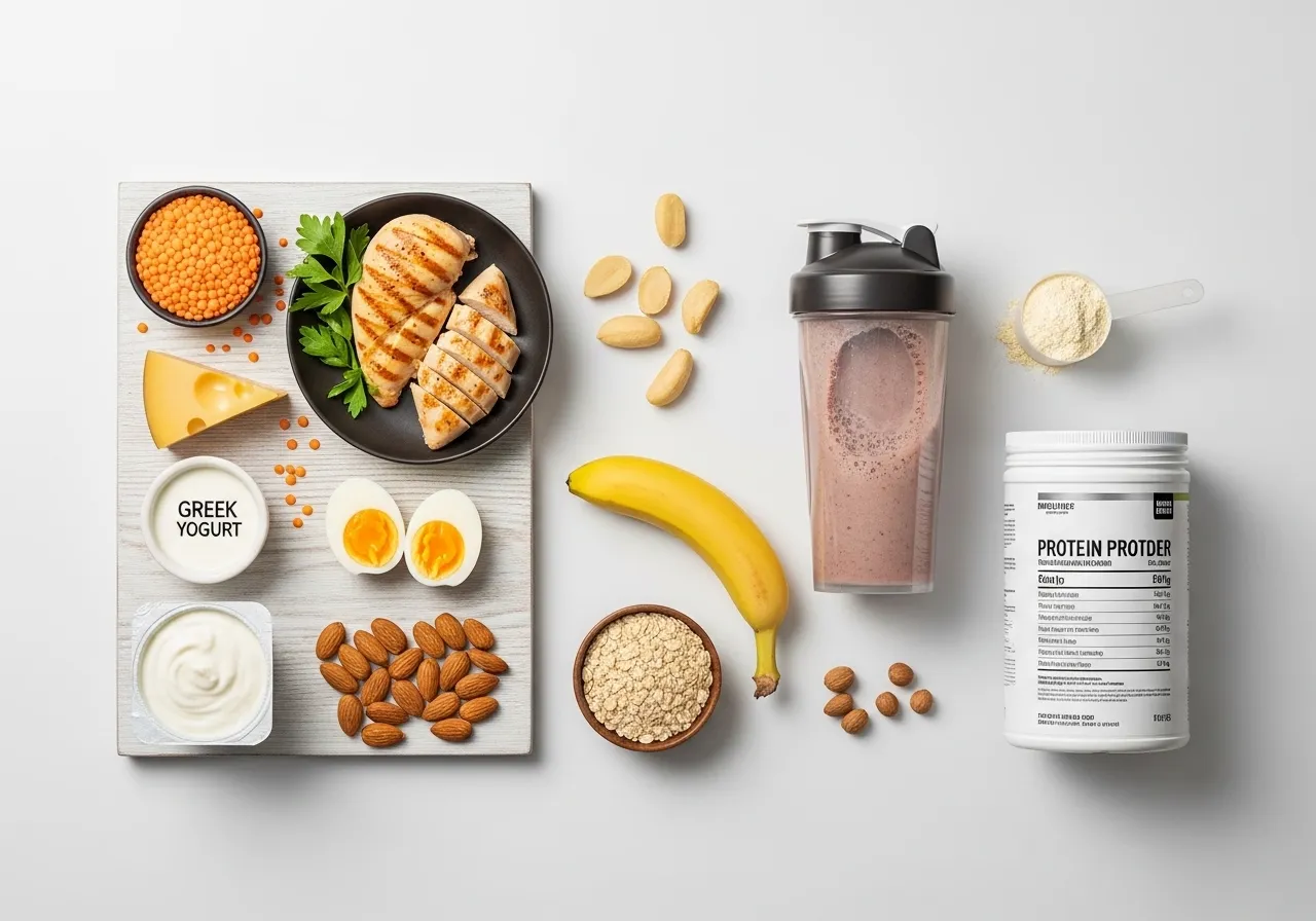 whole food protein sources chicken eggs fish compared to protein shake powder supplement
