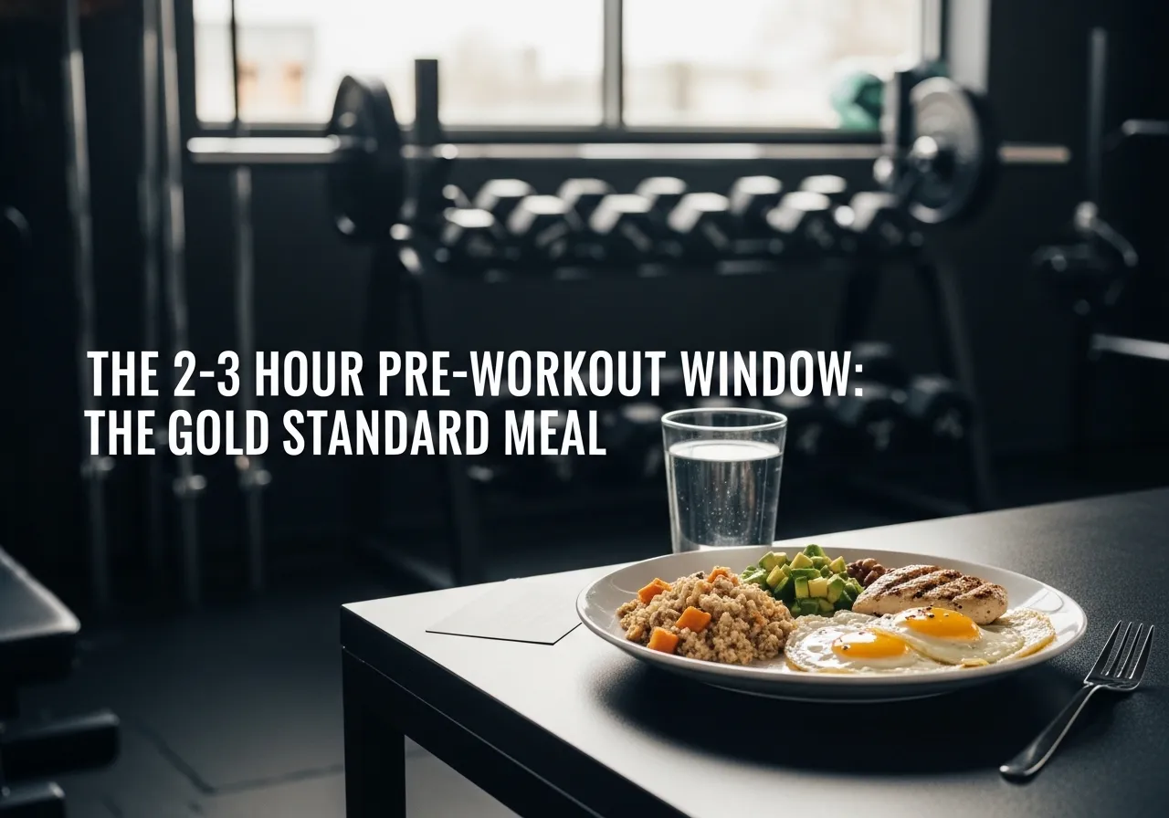 why pre-workout nutrition timing actually matters, professional fitness photography, natural gym lighting, high-detail, sharp focus, photorealistic, authentic and motivating atmosphere